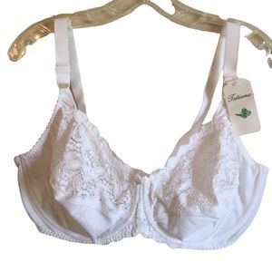 Tatiana Lace Detail White Underwire Bra Size 42FF